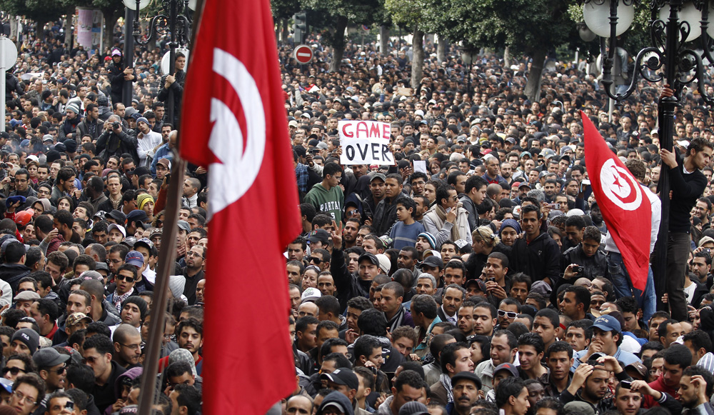 беспорядки в тунисе