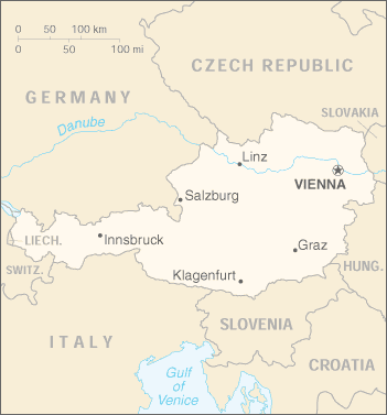 карта Австрии