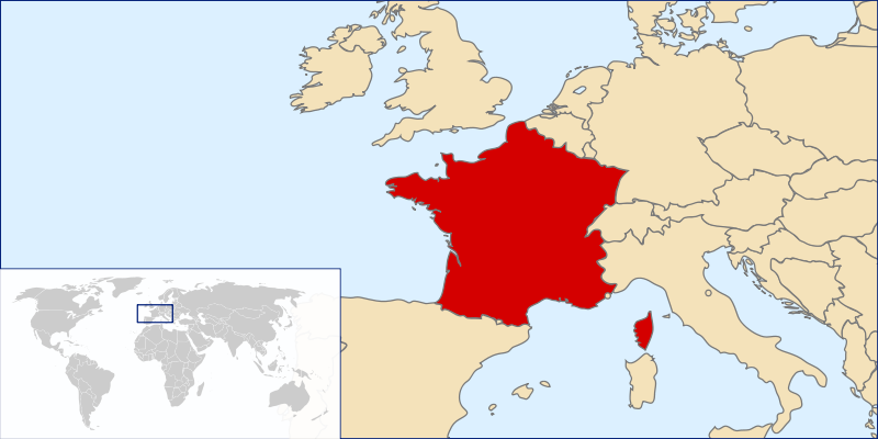 Франция на карте Мира